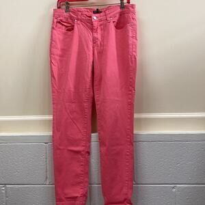 Eileen Fisher 10 women’s coral color straight leg jeans
